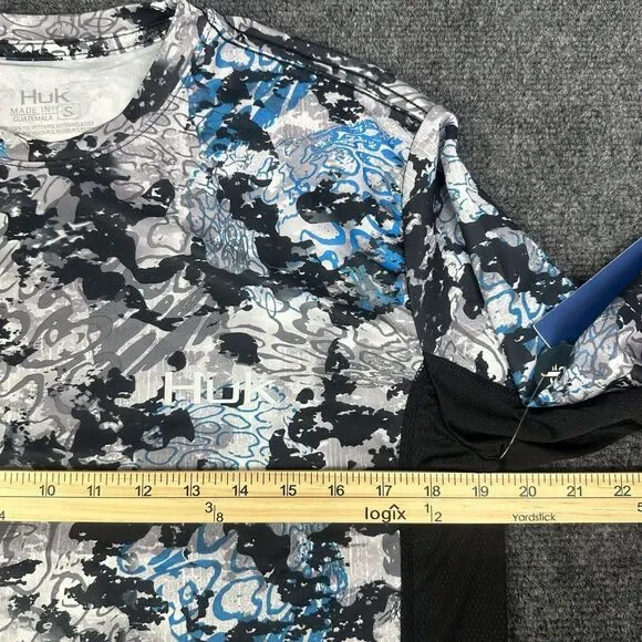 Huk Fishing Shirt Mens Small Icon X Tide Change Geometric Lightweight Outdoor - Picture 7 of 8